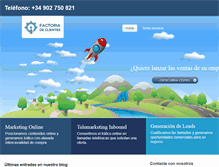 Tablet Screenshot of factoriadeclientes.com